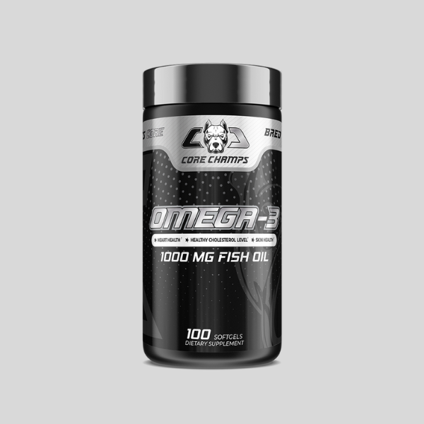 Omega-3 Fish Oil 1000mg 100 Soft Gels By Core Champs