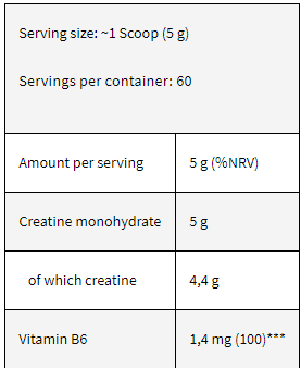 LEVRONE GOLD CREATINE 300 g 100 serving per serving 3G
