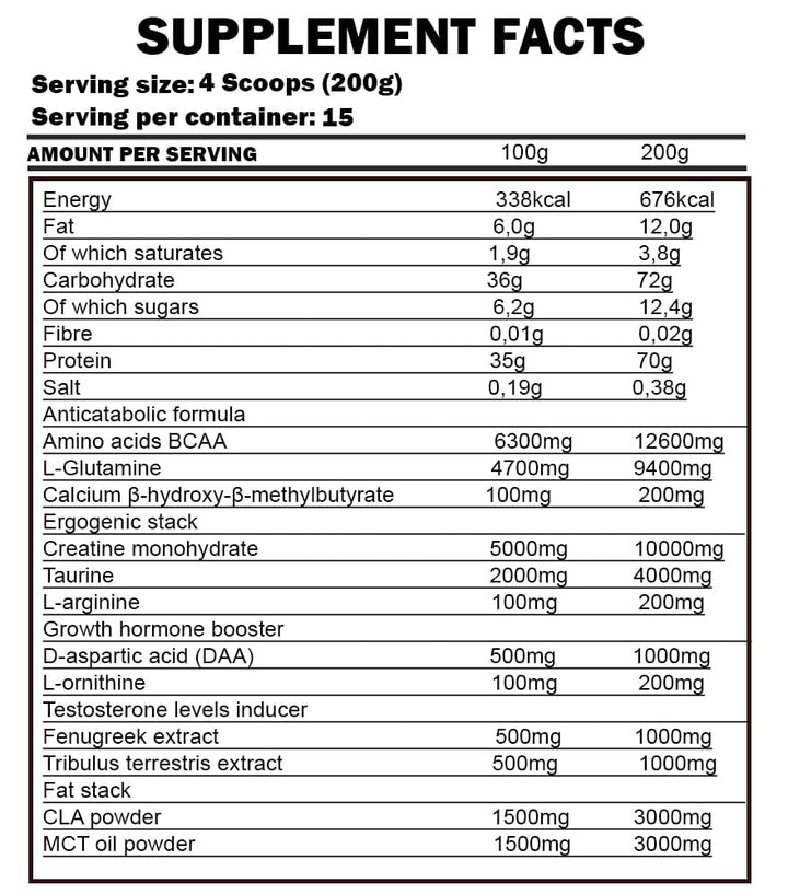 GOLD LEAN MASS 3 kg