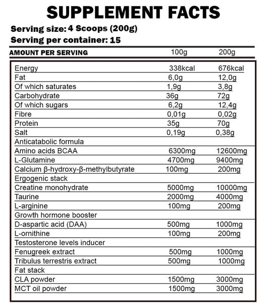 GOLD LEAN MASS 3 kg
